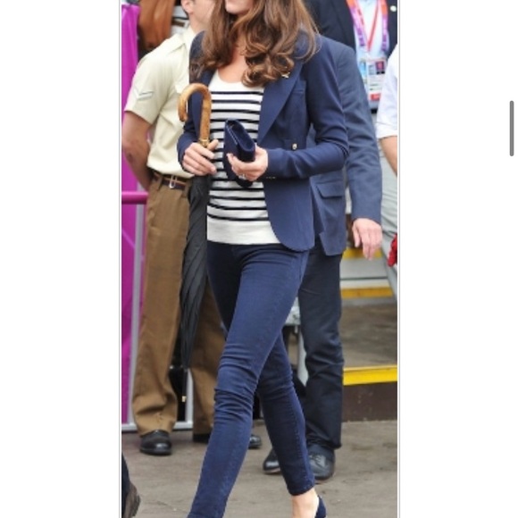 Stuart Weitzman Corkswoon Navy Wedges - Picture 4 of 10